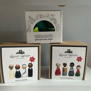 Goose Grease + Grimm’s wooden Toy Lot New!!